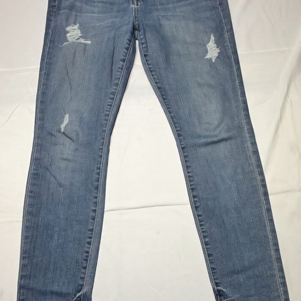 bebe Light Blue Distressed Skinny Jeans
